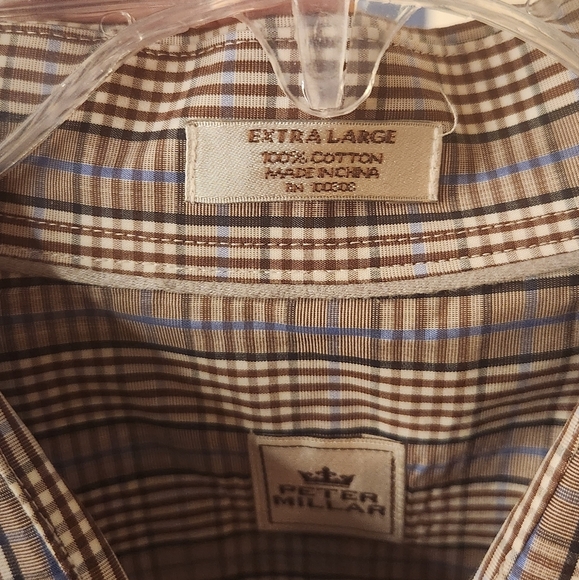 Peter Millar Brown Casual Button Down Shirt - Picture 5 of 5